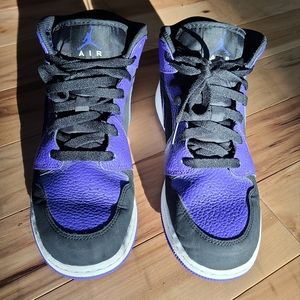 Jordan 1 mid Black Dark Concord(GS)